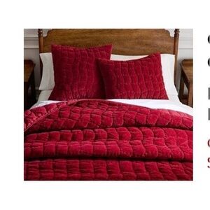 Pottery Barn Crimson Quilted Comforter
